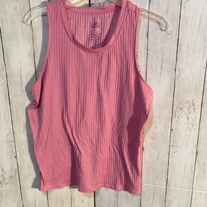 Croft & Barrow Pink Sleeveless Ribbed Pajama Top